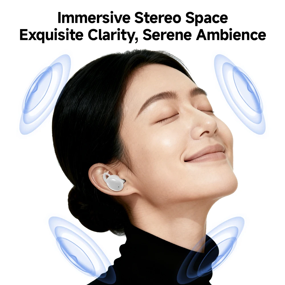 CCA Sleep Invisible Stereo Headset Wireless Bluetooth Earphone Earbuds with Mic for Phone Bluetooth 5.4 Headphones - Image 5