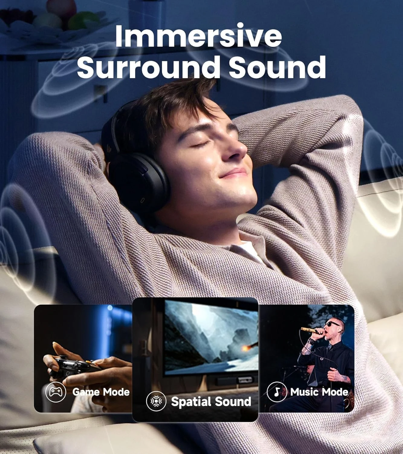 Edifier WH950NB Active Noise Cancelling Wireless Headphones Bluetooth 5.4 Headset, Hi-Res Wireless, 80hrs Playback,4 Microphones - Image 4