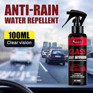 KJM 100ml Anti-Rain Water Repellent Spray - Car Windshield Anti-Fog, Clear Vision, Long-lasting Mirrors and Windows Protection