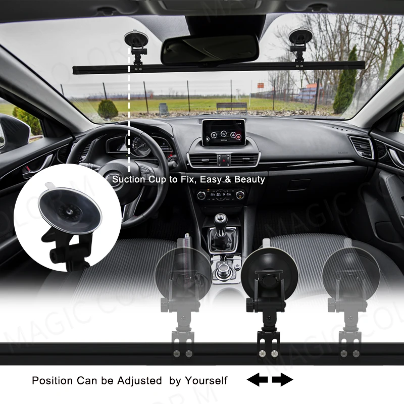 96 LED Strobe Lights For Emergency Flash Warning Lamp Windshield Bar 3030 Beads Red Blue Amber White Green Car Light Assembly - Image 5