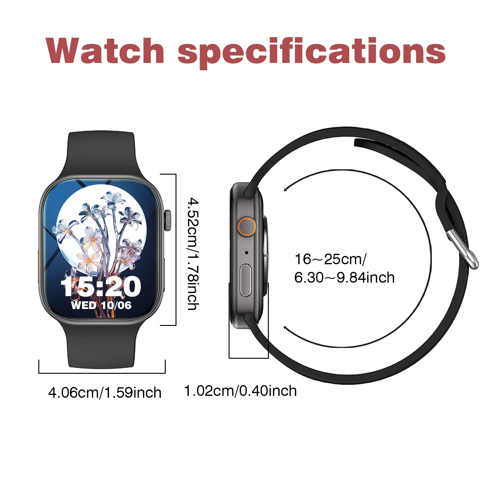 Smart watch, customizable dial, multiple sports modes, answer/make calls, message reminders, suitable for both men and women - Image 2