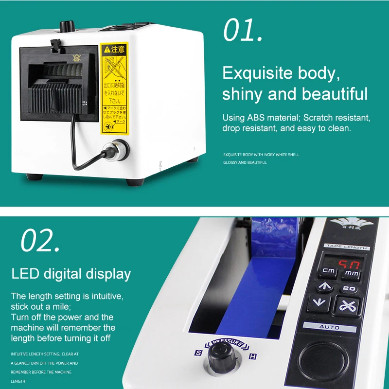 Automatic Packing Tape Dispenser M-1000 Auto Tape Adhesive Cutting Machine M-1000S Electronic Tape Dispensing Cutter - Image 4