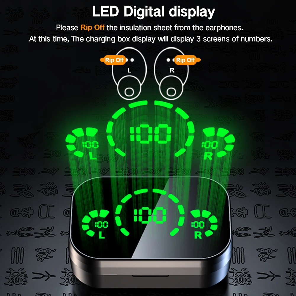 NES TWS Wireless Bluetooth Earphones Sport Stereo Headphones HiFi Music Earbuds With Built-in Microphone HD Call Gaming Headset - Image 4