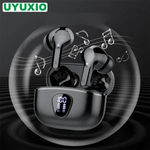 New Wireless Earbuds HiFi Stereo Headphones BT5.3 with ENC Noise Cancelling 48H LED Display Ear Buds IP7 Waterproof Earphones